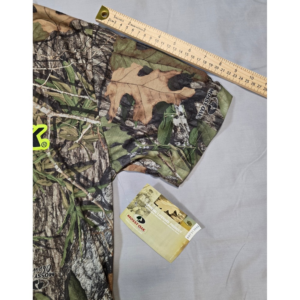 Mossy Oak Obsession Camo Shirt Mens Medium Wicking Hunting Graphic NWT - Picture 3 of 7